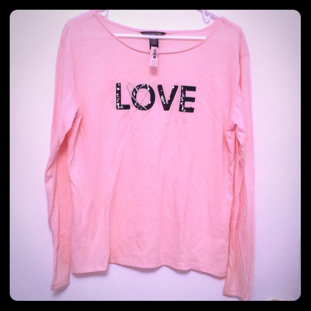 NWT VS sleep tee in sequin embellishment